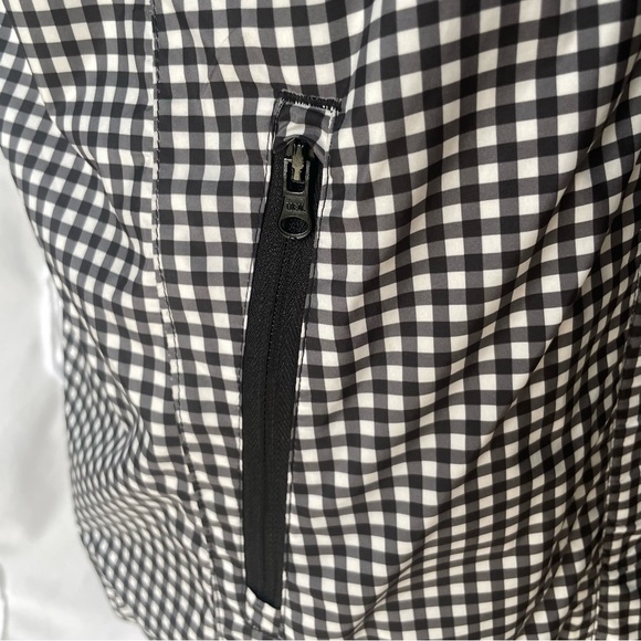 Talbots black and white gingham check lightweight vest, Terry cloth lining, S - Picture 3 of 11